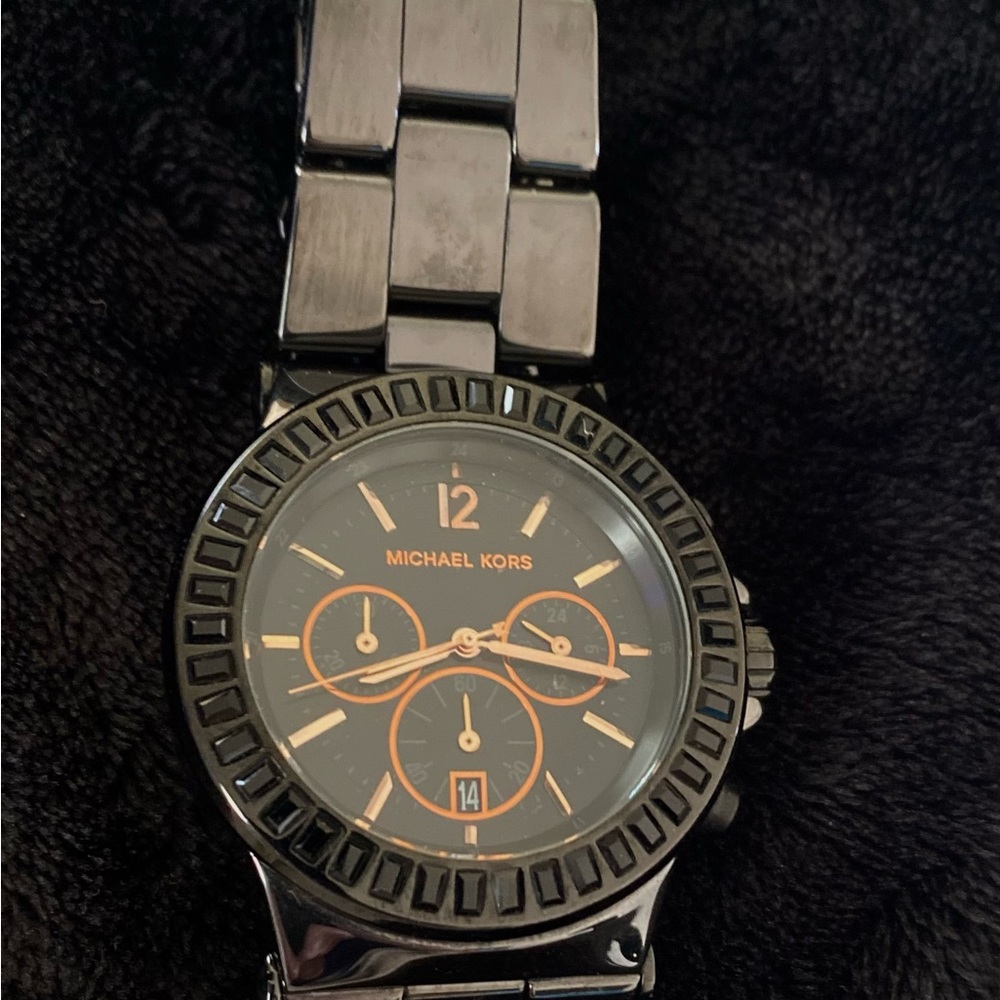 Michael Kors Black Ceramic Runway Watch